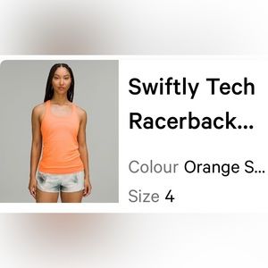 Lululemon Swiftly Tech Tank 4
